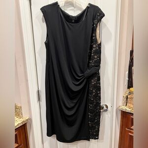 Dressbarn Collection Black Lace Embellished Dress Sz 18